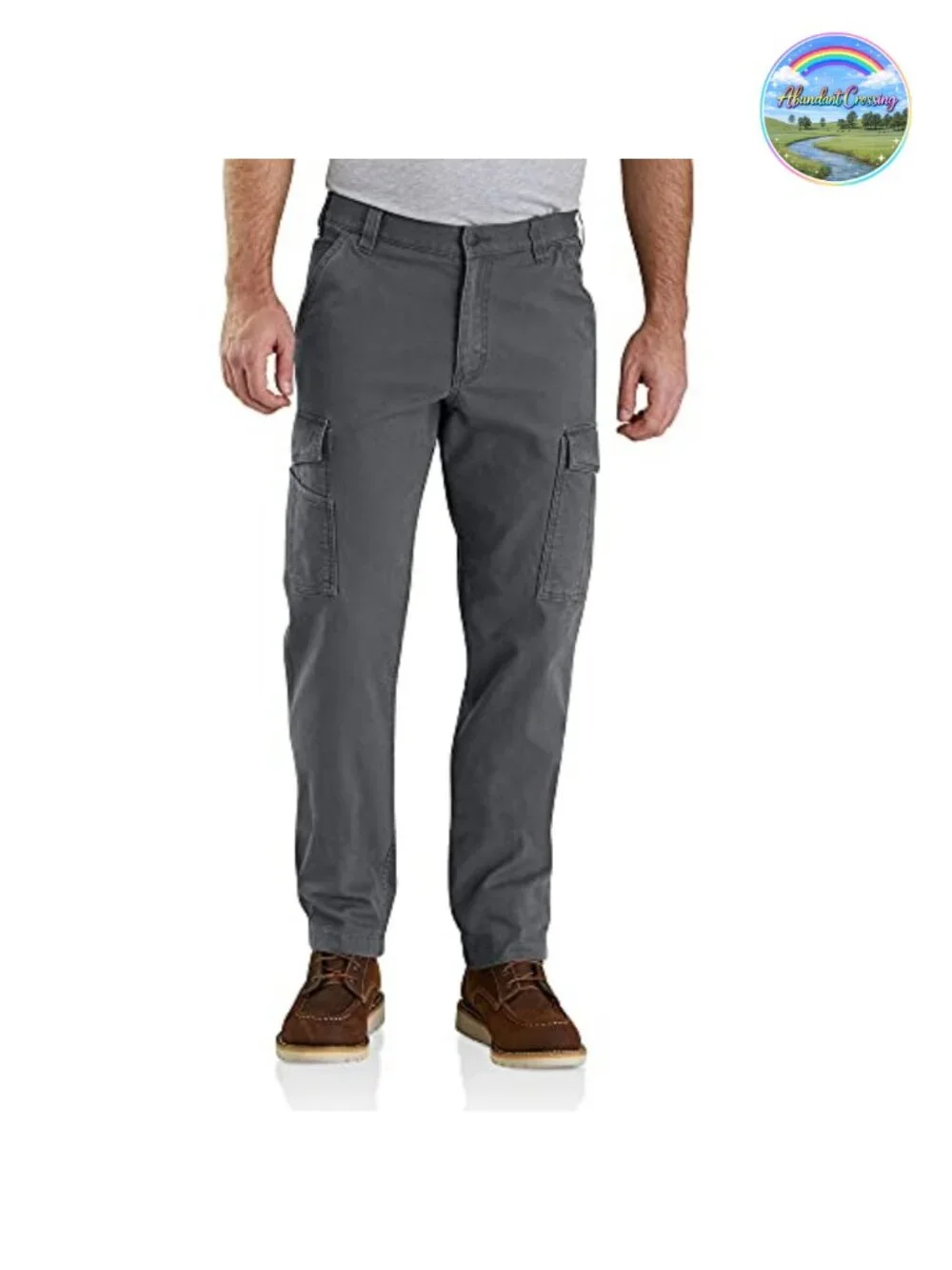 Men's Relaxed Straight Cargo Pants Cotton Spandex Stretch Work Utility